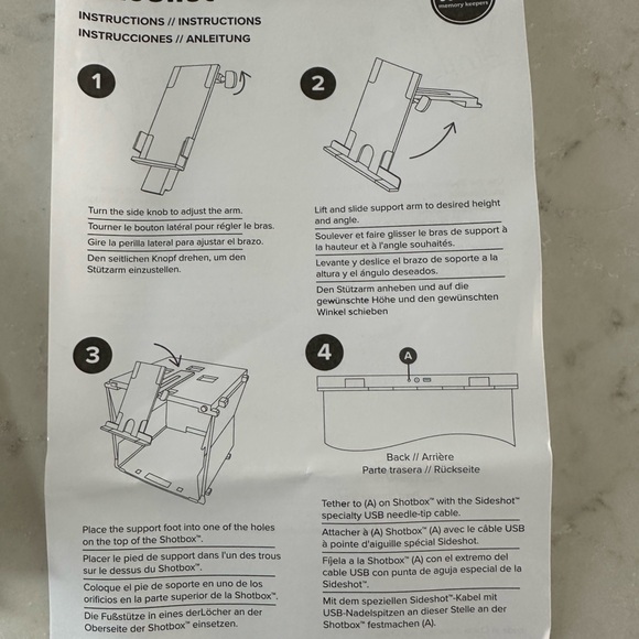 We R Memory Keepers Shotbox, Sideshot arm with lights and backdrops - Picture 9 of 10